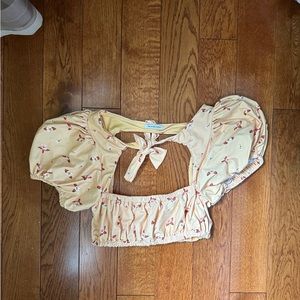 Weworewhat gold bikini top